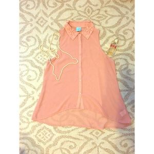 Sheer Embroidered Tank